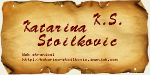 Katarina Stoilković vizit kartica